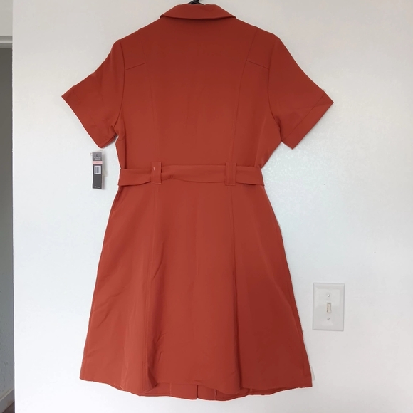 Sharagano Lepore shirt dress, size 10, snap buttons, short sleeves. - Picture 3 of 16